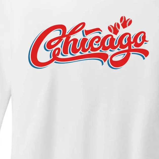 Chicago Baseball Retro Sport Lover Womens CVC Long Sleeve Shirt