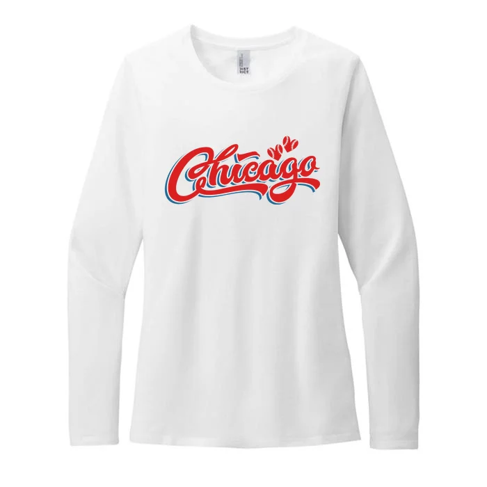 Chicago Baseball Retro Sport Lover Womens CVC Long Sleeve Shirt