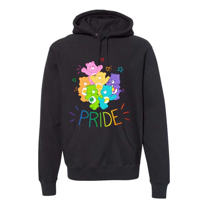 Care Bears Rainbow Pride and Doodles Premium Hoodie