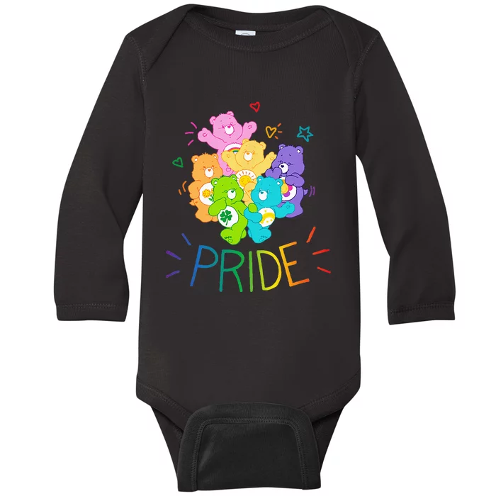 Care Bears Rainbow Pride and Doodles Baby Long Sleeve Bodysuit