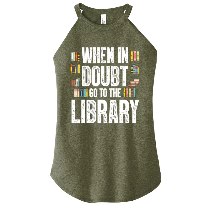 Cool Book Reader Men Women Library Themed Bookworm Librarian Women’s Perfect Tri Rocker Tank