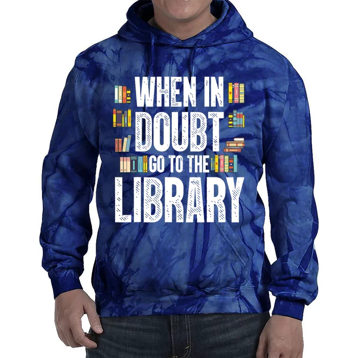 Cool Book Reader Men Women Library Themed Bookworm Librarian Tie Dye Hoodie