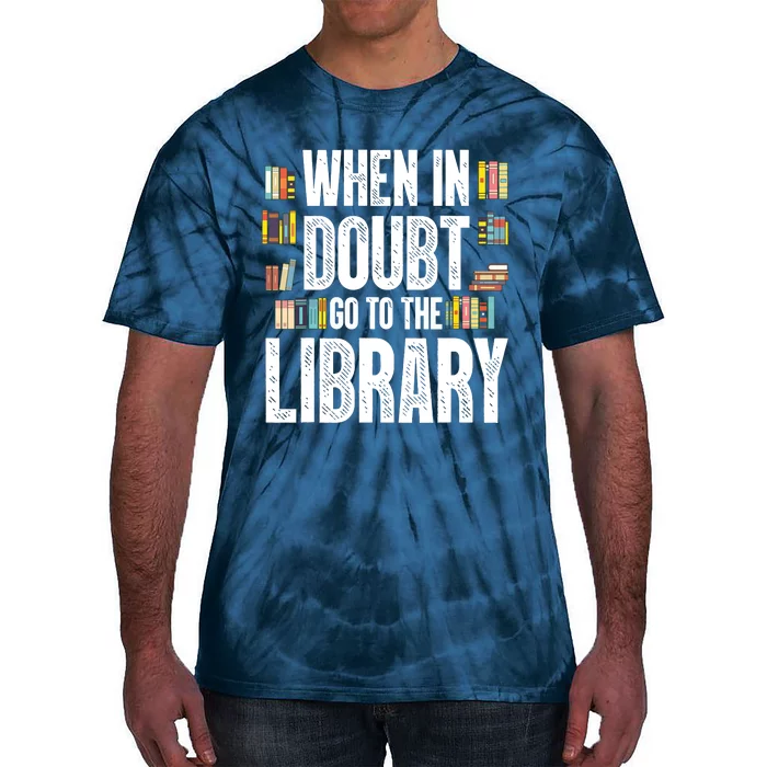 Cool Book Reader Men Women Library Themed Bookworm Librarian Tie-Dye T-Shirt