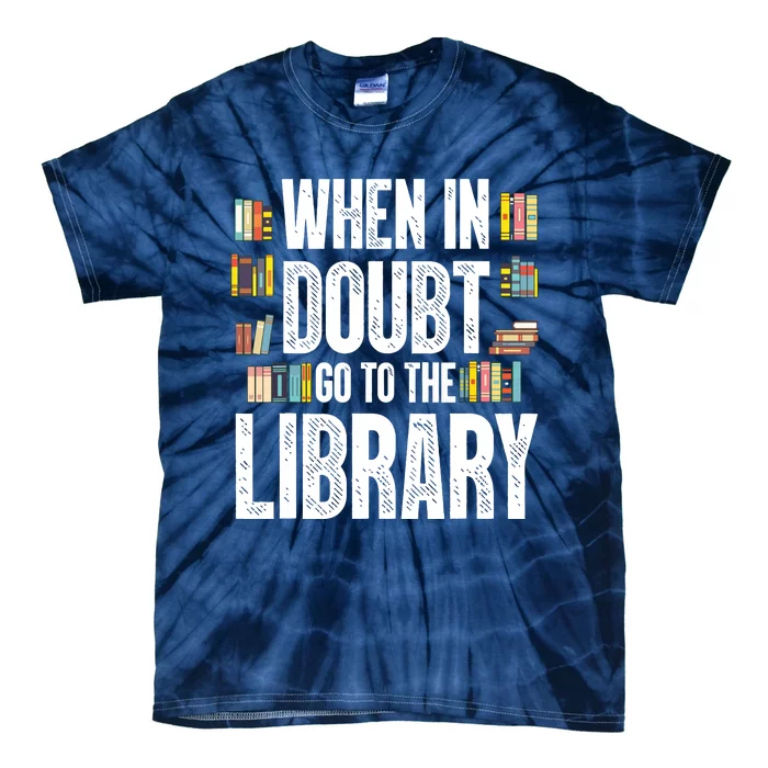 Cool Book Reader Men Women Library Themed Bookworm Librarian Tie-Dye T-Shirt