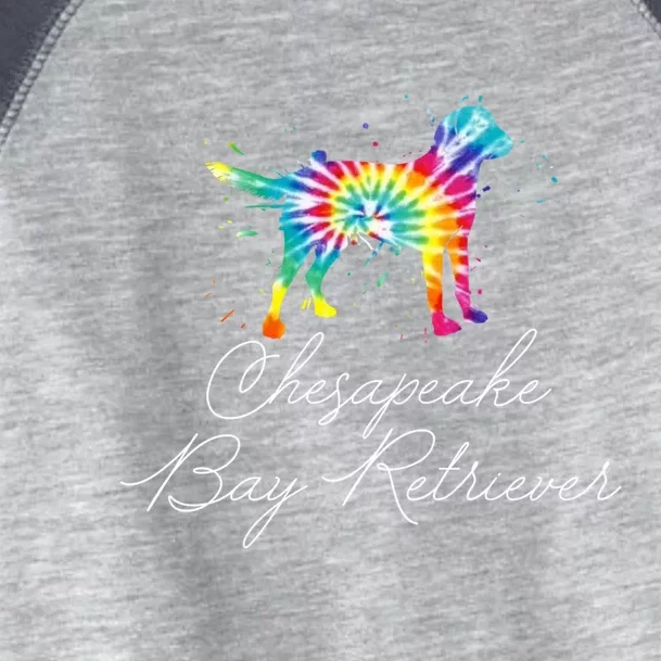 Chesapeake Bay Retriever Tie Dye Rainbow Dog Mom Lover Great Gift Toddler Fine Jersey T-Shirt