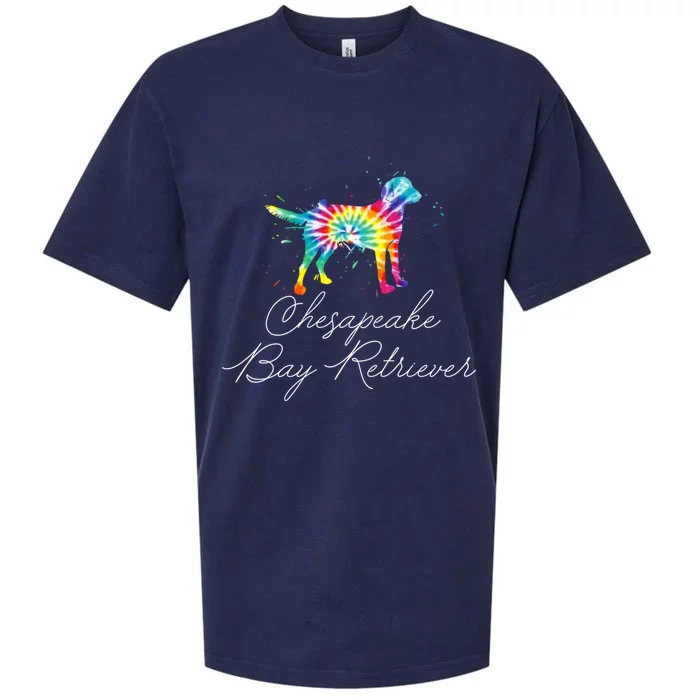 Chesapeake Bay Retriever Tie Dye Rainbow Dog Mom Lover Great Gift Sueded Cloud Jersey T-Shirt