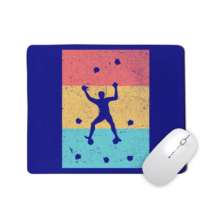 Climb Boulder Retro Wall Climber Sports Hobby Climbing Gift Mousepad