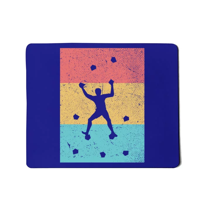 Climb Boulder Retro Wall Climber Sports Hobby Climbing Gift Mousepad