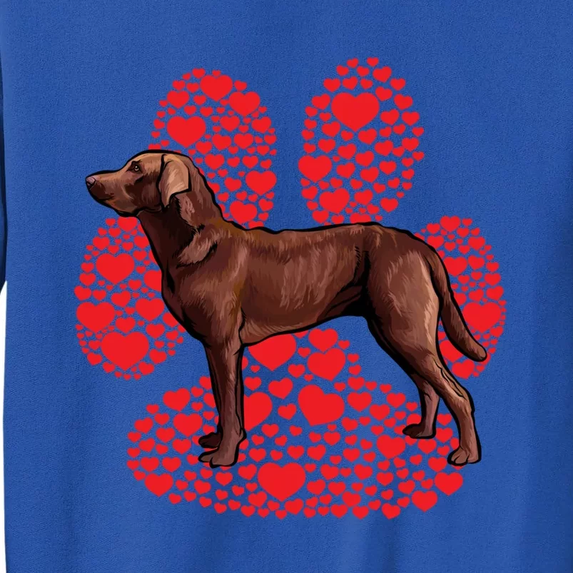 Chesapeake Bay Retriever Valentines Day Dog Love Paw Gift Tall Sweatshirt