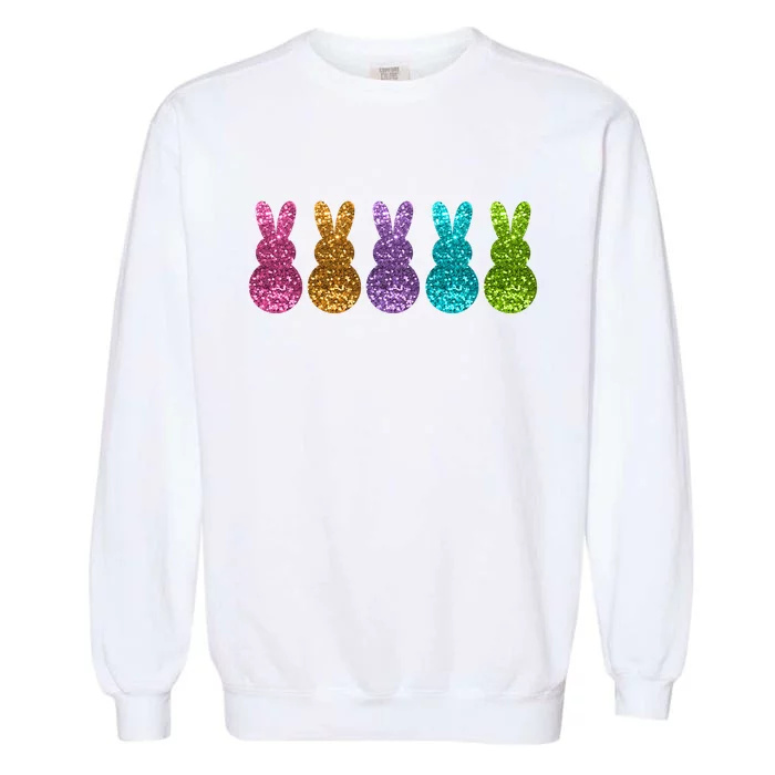 Cute Bunny Rabbits Easter Colorful Garment-Dyed Sweatshirt