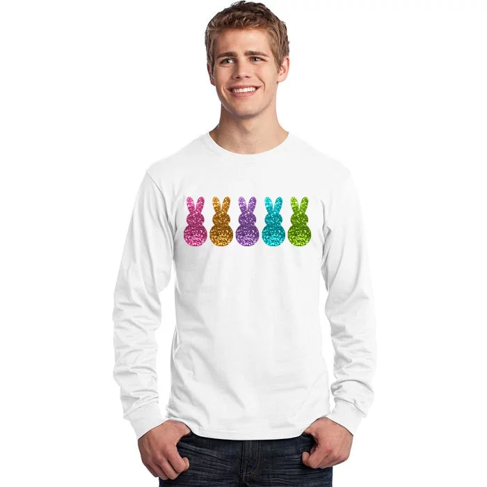 Cute Bunny Rabbits Easter Colorful Tall Long Sleeve T-Shirt