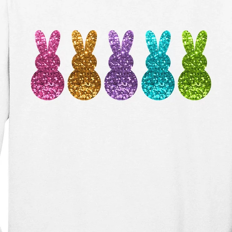 Cute Bunny Rabbits Easter Colorful Tall Long Sleeve T-Shirt