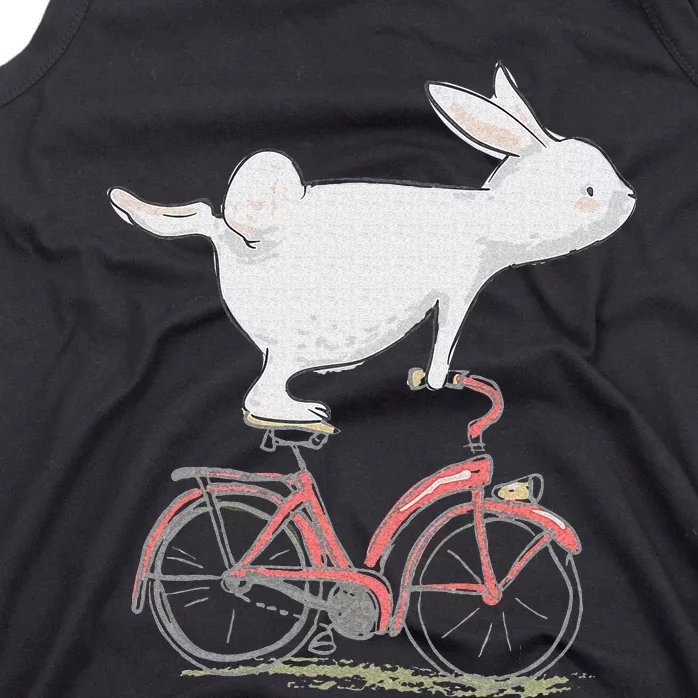 Cute Bunny Rabbit On Bike Cycling Bicycle & Gift Tank Top