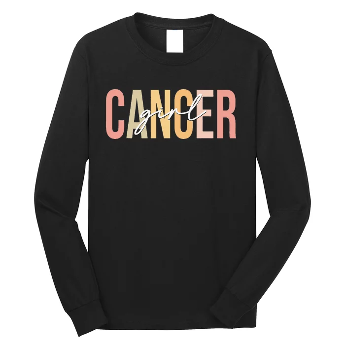 Cancer Boho Retro Vintage Zodiac Birthday Wo Long Sleeve Shirt