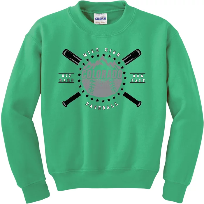 Colorado Baseball Rocky Mountains Kids Sweatshirt