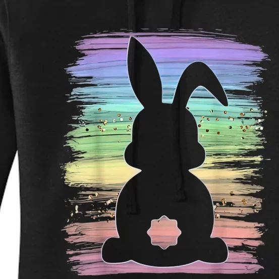 Cute Bunny Rabbit Pastel Happy Easter Day Womens Gifts Women's Pullover Hoodie