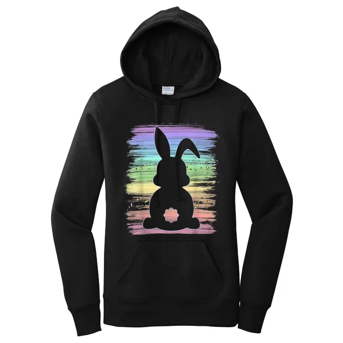 Cute Bunny Rabbit Pastel Happy Easter Day Womens Gifts Women's Pullover Hoodie