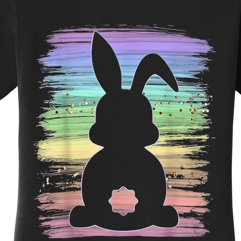 Cute Bunny Rabbit Pastel Happy Easter Day Womens Gifts Women's T-Shirt