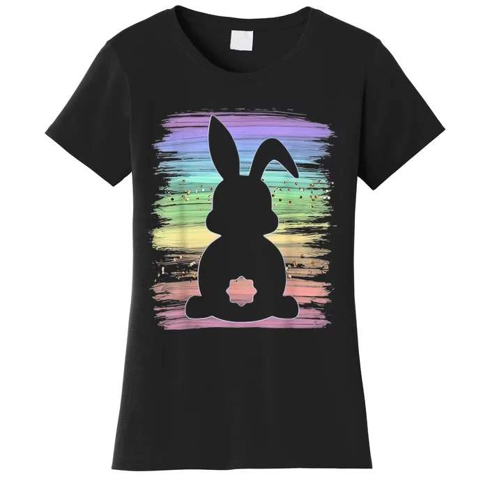 Cute Bunny Rabbit Pastel Happy Easter Day Womens Gifts Women's T-Shirt