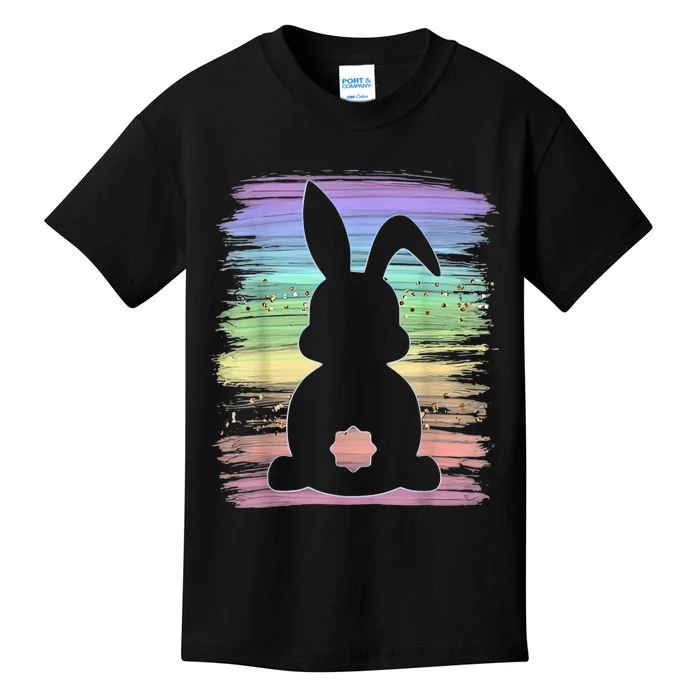 Cute Bunny Rabbit Pastel Happy Easter Day Womens Gifts Kids T-Shirt