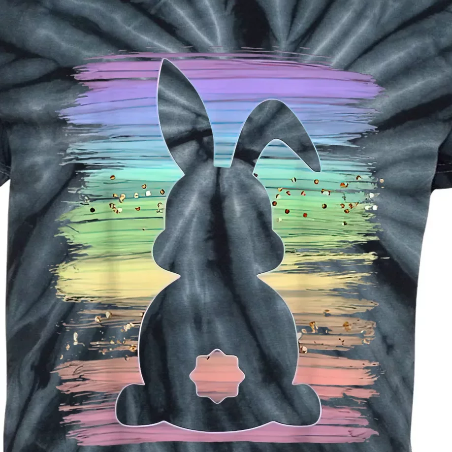 Cute Bunny Rabbit Pastel Happy Easter Day Womens Gifts Kids Tie-Dye T-Shirt