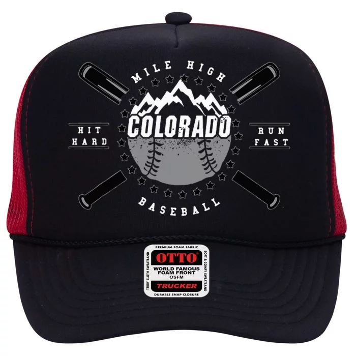 Colorado Baseball Rocky Mountains High Crown Mesh Trucker Hat