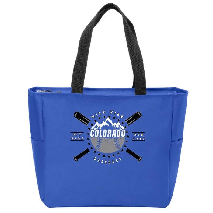 Colorado Baseball Rocky Mountains Zip Tote Bag