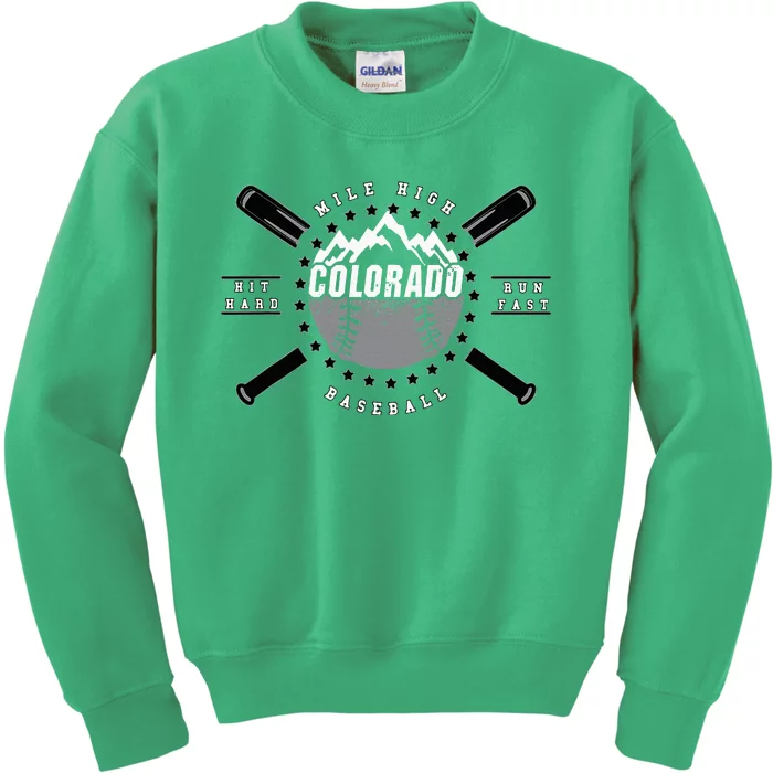 Colorado Baseball Rocky Mountains Kids Sweatshirt