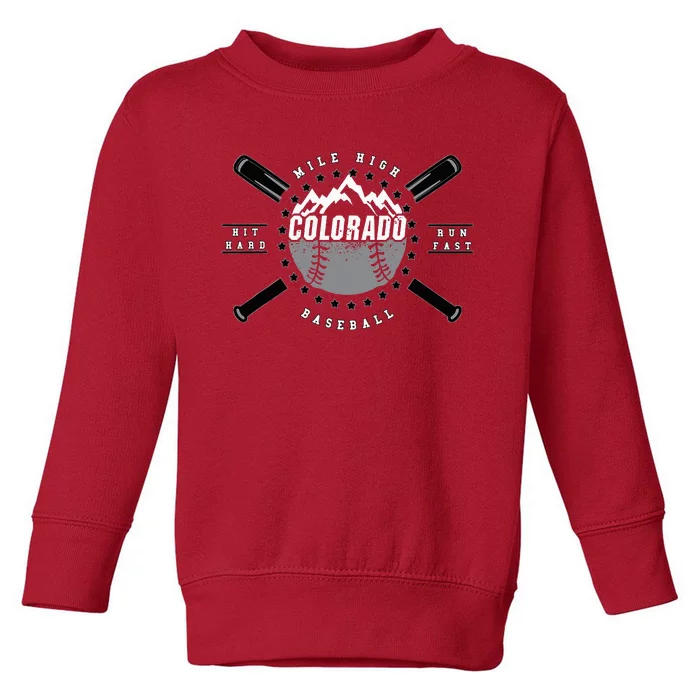 Colorado Baseball Rocky Mountains Toddler Sweatshirt