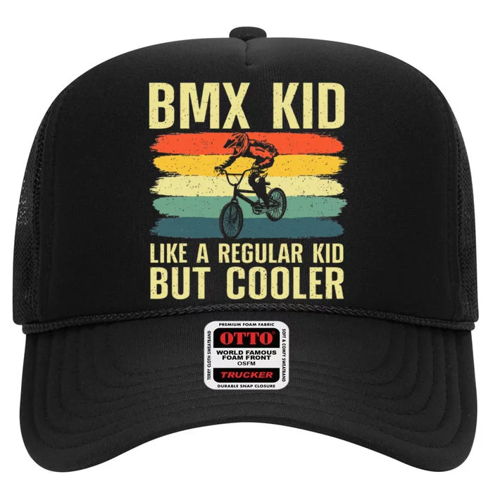 Cool Bmx Racing Off Road Bike Riders High Crown Mesh Trucker Hat