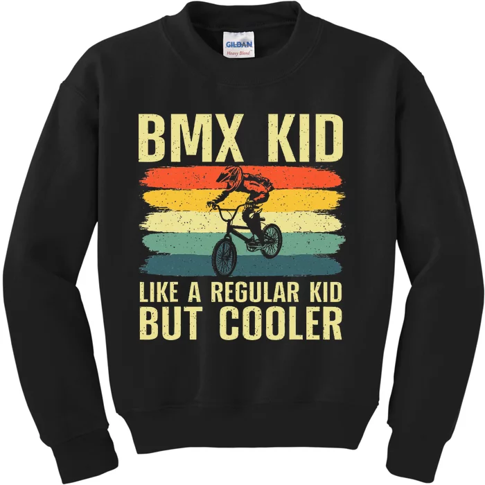 Cool Bmx Racing Off Road Bike Riders Kids Sweatshirt