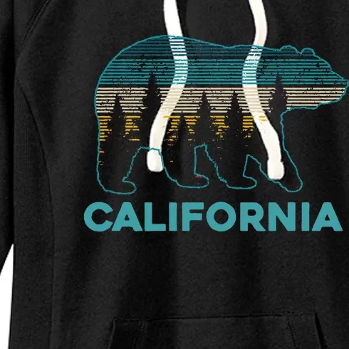 California Bear Retro Nature Hiking Souvenir Women's Fleece Hoodie