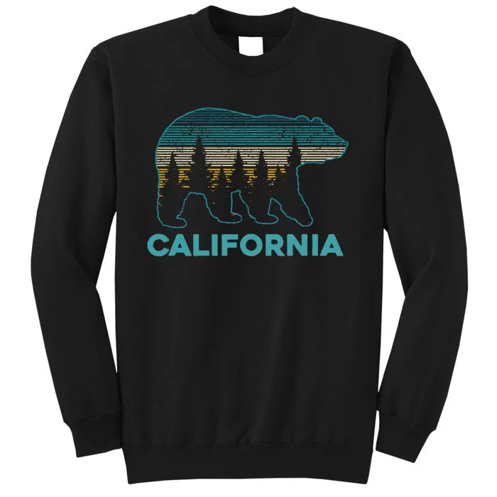 California Bear Retro Nature Hiking Souvenir Tall Sweatshirt