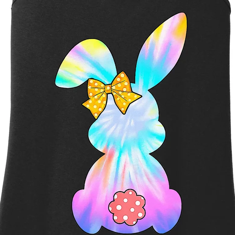 Cute Bunny Rabbit Tie Dye Gift for Easter Day Ladies Essential Tank