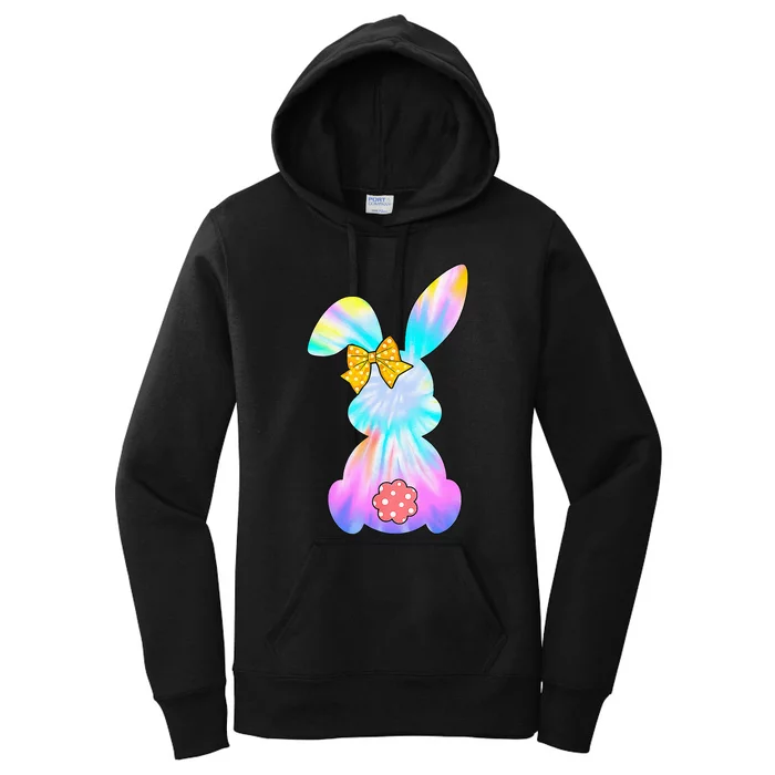 Cute Bunny Rabbit Tie Dye Gift for Easter Day Women's Pullover Hoodie