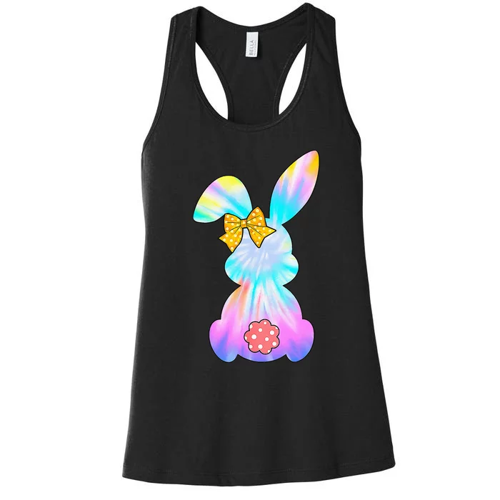 Cute Bunny Rabbit Tie Dye Gift for Easter Day Women's Racerback Tank