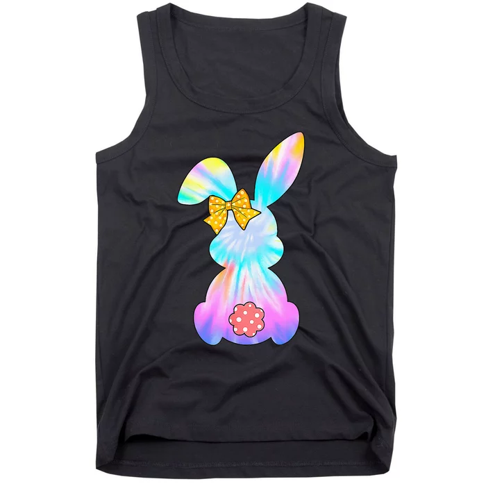 Cute Bunny Rabbit Tie Dye Gift for Easter Day Tank Top