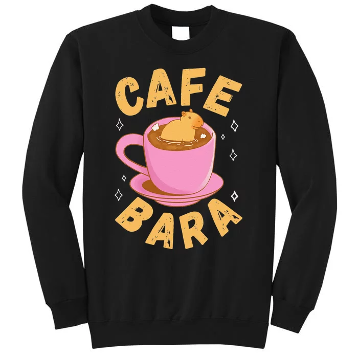 Cafe Bara Rodent Animals Vintage Capybaras Funny Capybara Tall Sweatshirt