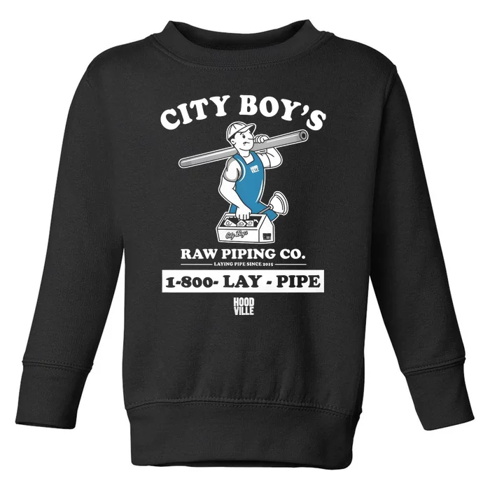 City Boy’s Raw Piping Co 1800 Lay Pipe Toddler Sweatshirt