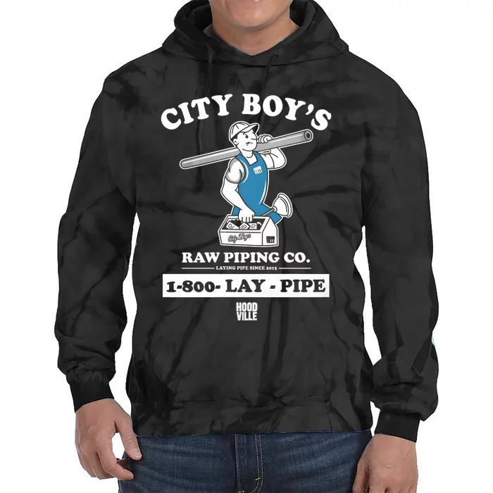 City Boy’s Raw Piping Co 1800 Lay Pipe Tie Dye Hoodie