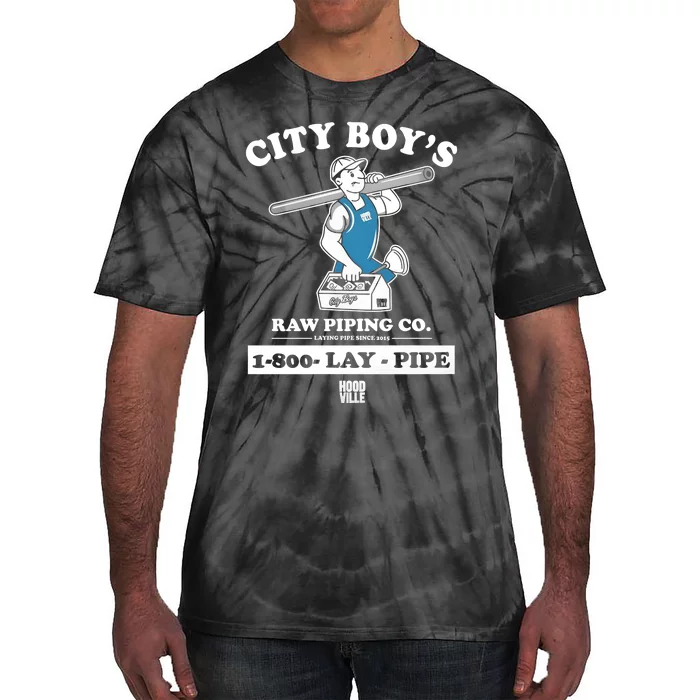 City Boy’s Raw Piping Co 1800 Lay Pipe Tie-Dye T-Shirt