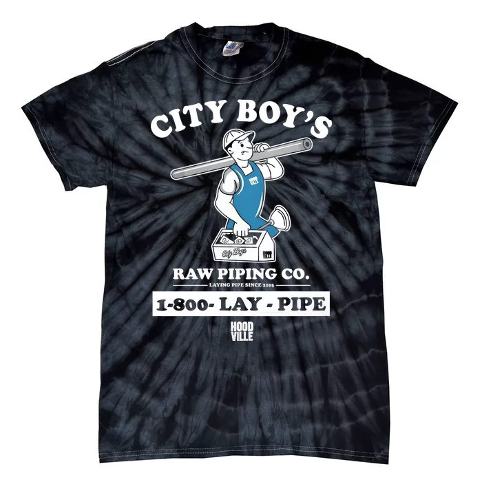 City Boy’s Raw Piping Co 1800 Lay Pipe Tie-Dye T-Shirt