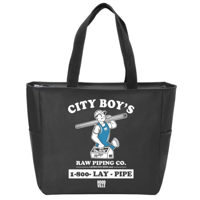 City Boy’s Raw Piping Co 1800 Lay Pipe Zip Tote Bag