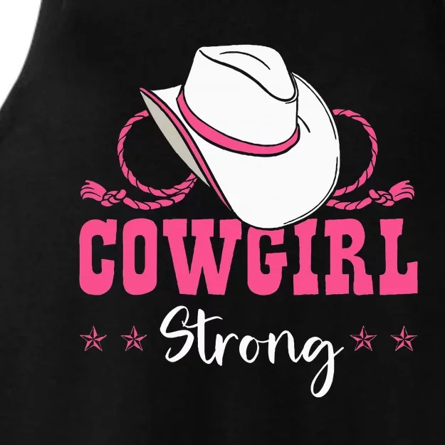 Cowgirl Barrel Racing Roping Horseback Riding Rodeo Ladies Tri-Blend Wicking Tank