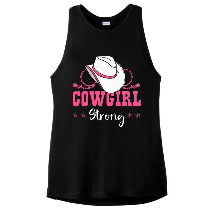 Cowgirl Barrel Racing Roping Horseback Riding Rodeo Ladies Tri-Blend Wicking Tank