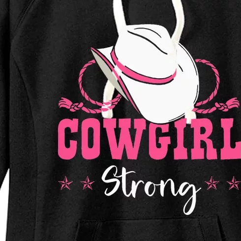 Cowgirl Barrel Racing Roping Horseback Riding Rodeo Women's Fleece Hoodie