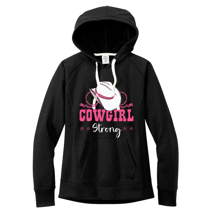 Cowgirl Barrel Racing Roping Horseback Riding Rodeo Women's Fleece Hoodie