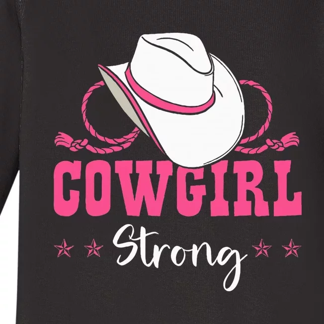 Cowgirl Barrel Racing Roping Horseback Riding Rodeo Baby Long Sleeve Bodysuit