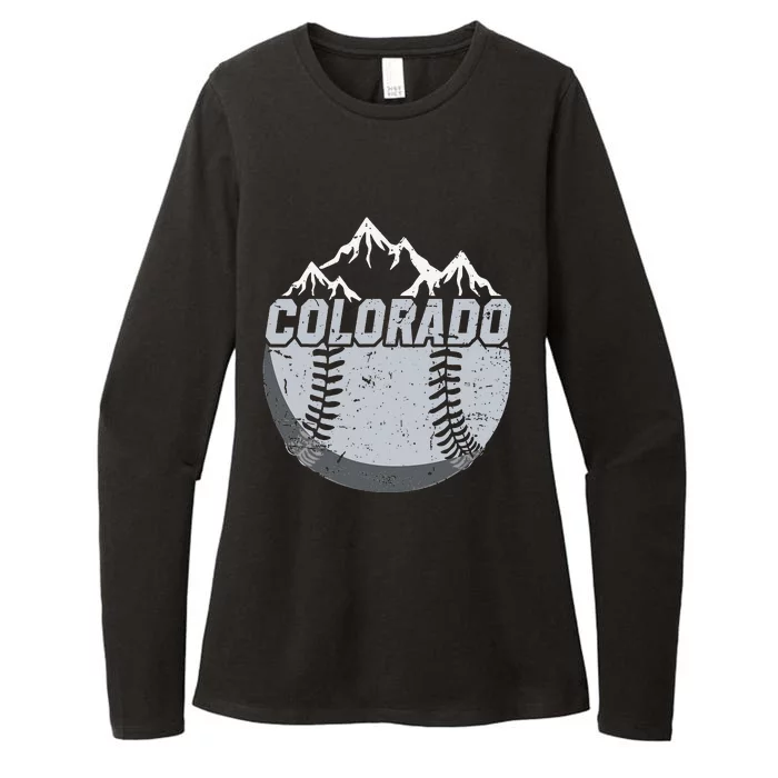 Colorado Baseball Rocky Mountains Design Womens CVC Long Sleeve Shirt