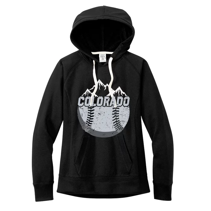 Colorado Baseball Rocky Mountains Design Women's Fleece Hoodie